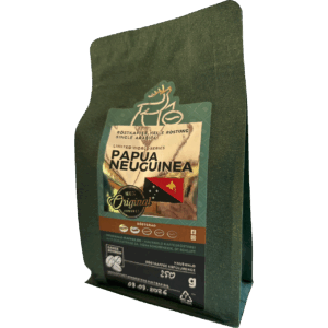 Bild von Original Papua Neuguinea Single Arabica, helle Röstung in der Verpackung
