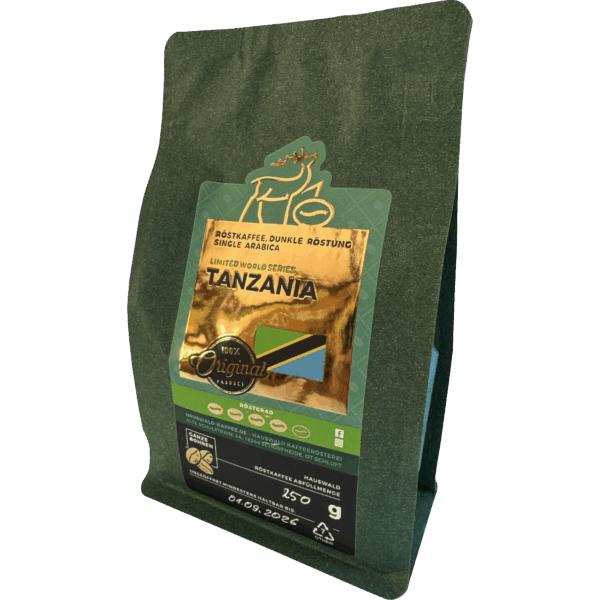 Bild von Original Tansania Single Arabica, dunkle Röstung in der Verpackung