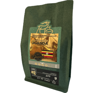 Bild von Original Uganda Single Arabica, dunkle Röstung in der Verpackung